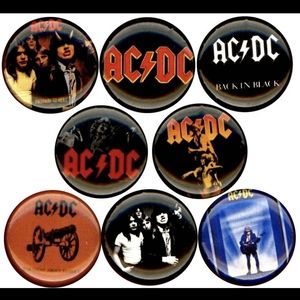 Accessories | Acdc Rock Band X 8 New 1 Inch 25mm Button Pin Badges ...